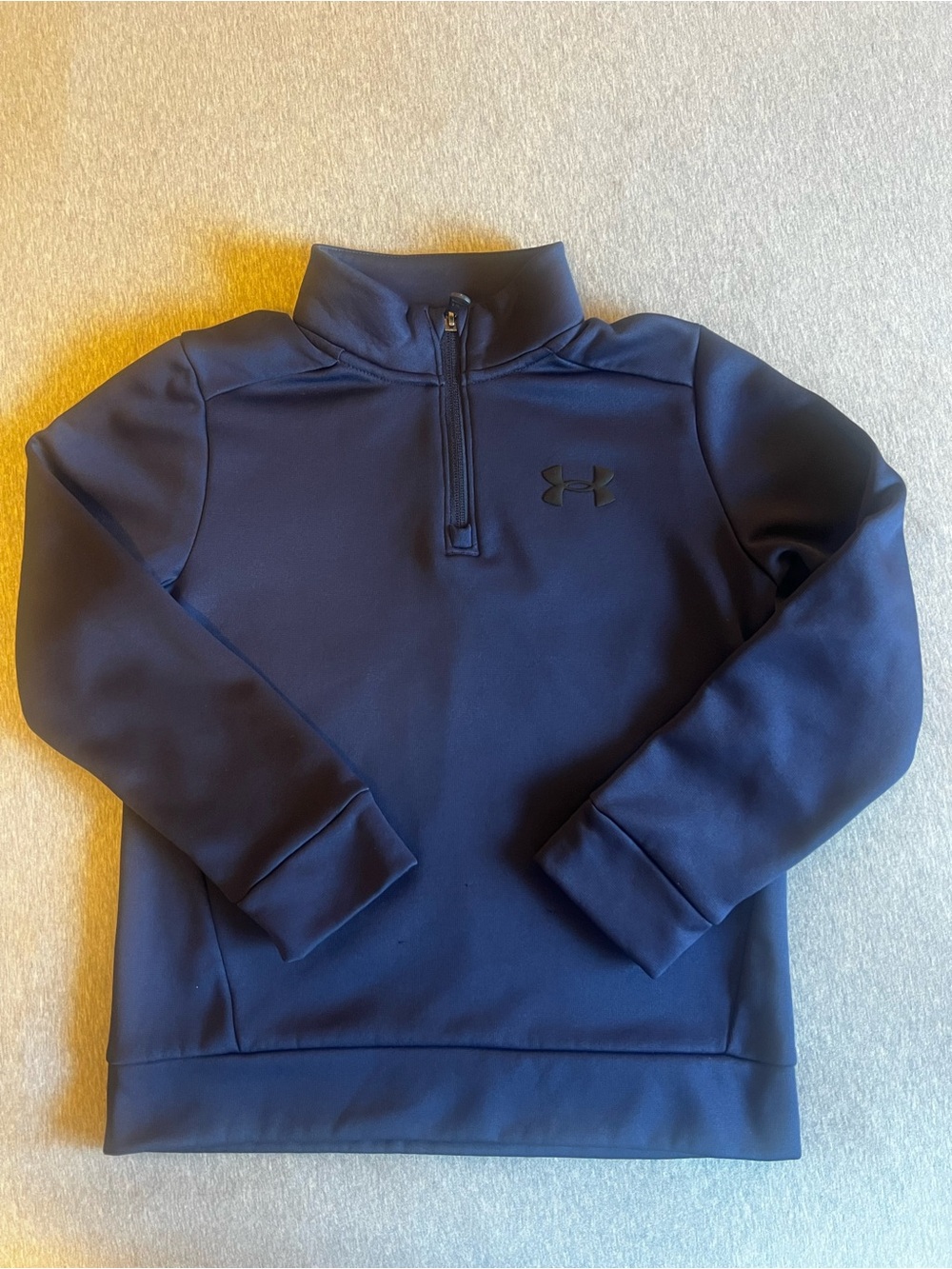 Under Armour Youth Navy Blue 1/4 Zip Pullover Fleece Jacket Size YS / Small